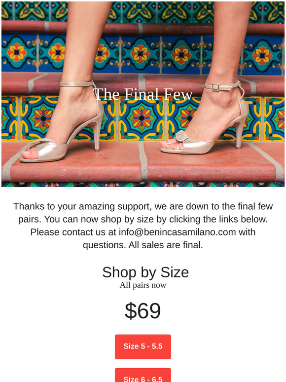 The Final Few: Shop by Size