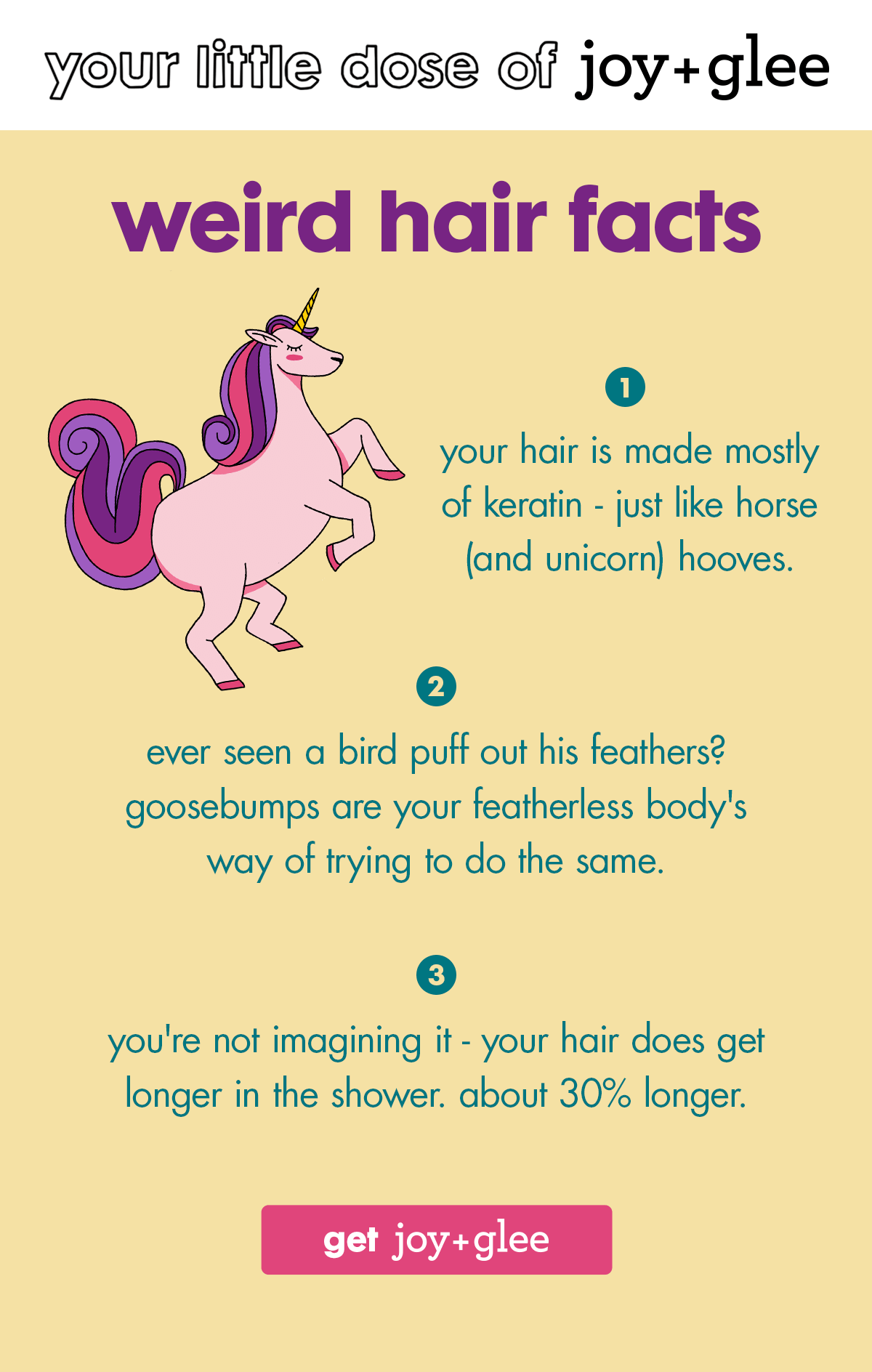 Joy Glee Fun And Weird Facts About Hair Milled