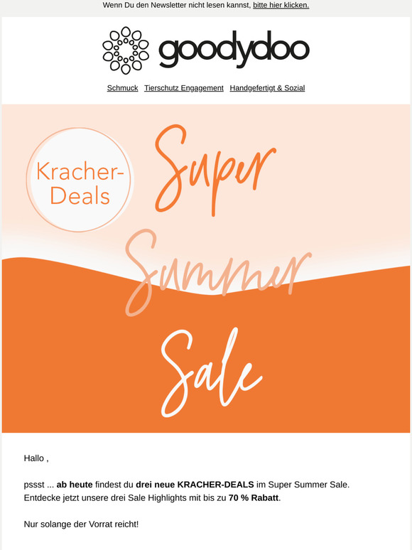Neue Kracher-Deals 💥  Bis zu 70 % Rabatt