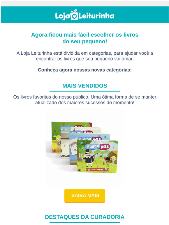 Novas categorias na Loja Leiturinha! 🎉