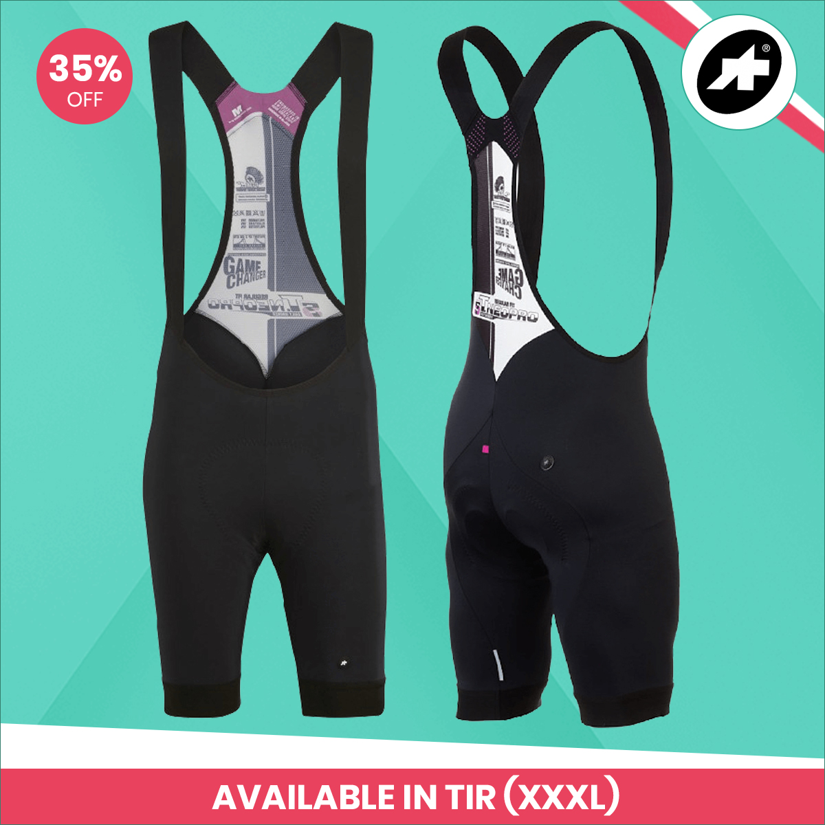 assos t.cento_s7 bib shorts black volkanga