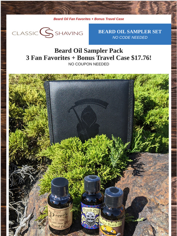 Beard Oil Sampler + Bonus...