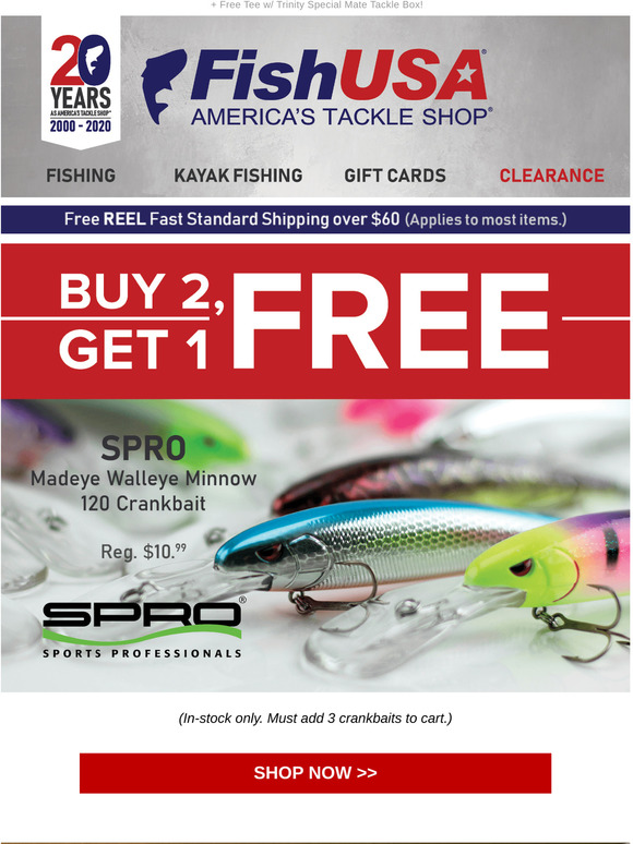 Buy 2, Get 1 FREE on SPRO Madeye Walleye