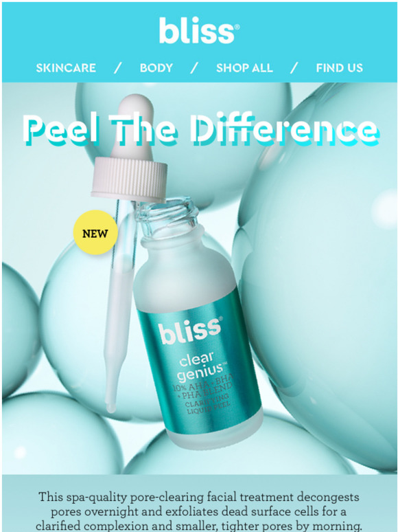 bliss skincare clear genius