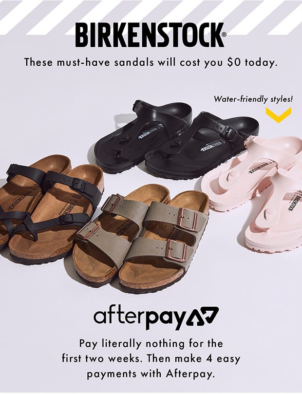 DSW: Pay $0 now for Birkenstock sandals 