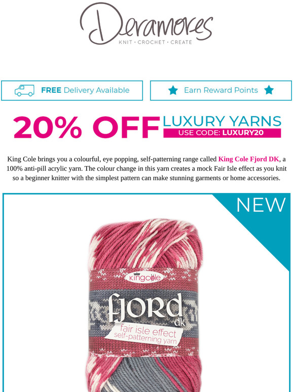 Deramores Australia Brand NEW King Cole Yarns Now Available + 4 NEW KC