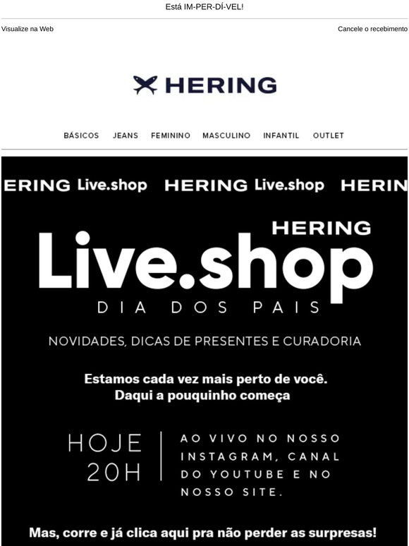 Ciahering Vai Comecar A Nossa Live Shop De Dia Dos Pais Milled