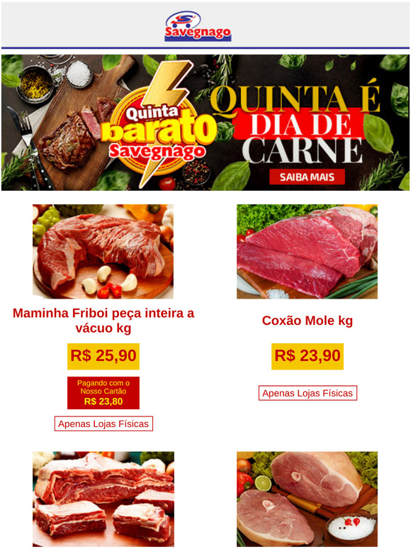 Carnes e bebidas com preços irresistíveis. Compre agora!