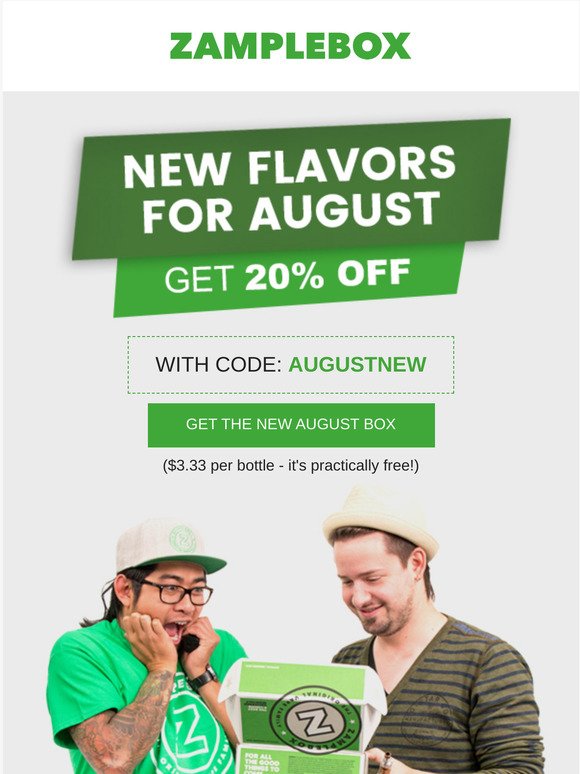 Delicious New August Flavors. $4.17 per bottle. Yum!