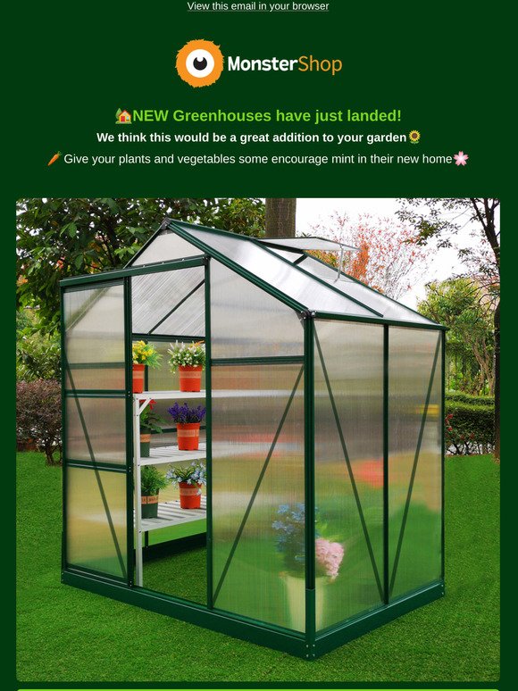 NEW Greenhouses have just landed!🌻