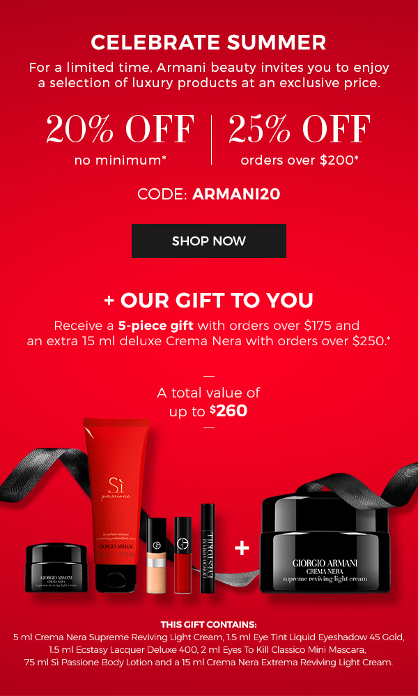 armani beauty sales