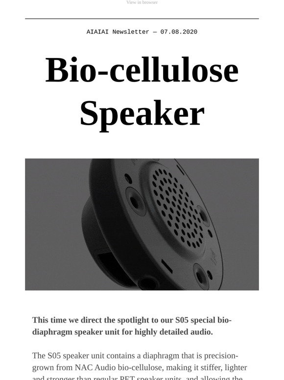 Aiaiai: TMA-2 Spotlight - S05 Speaker Unit | Milled