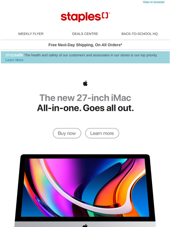 Staples Print & Marketing NEW! 27inch iMac. Available Now. Milled