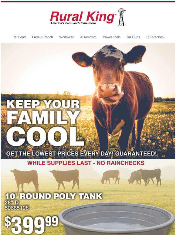 Rural Keep Your Family Cool Lowest Prices on Stock Tanks