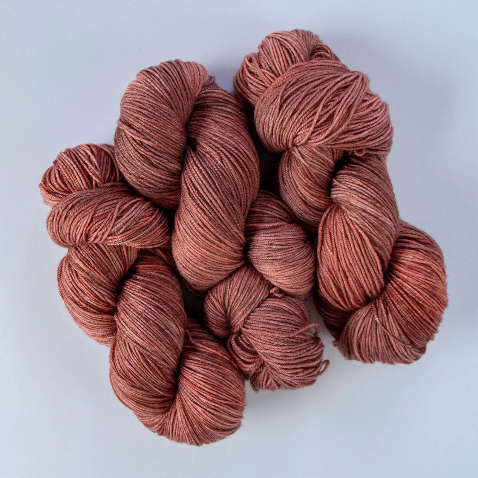 Image of Desert Sunset Sock Yarn in Tones of Orange and Brown -- Hand Dyed Extrafine Merino Wool Blend