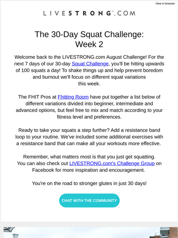 Livestrong 30 day online ab challenge