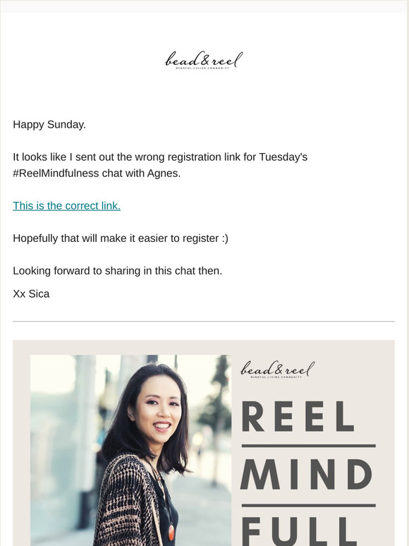 Correct link: ReelMindfulness with Agnes
