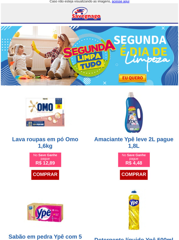 Limpe a casa toda com economia e ofertas especiais. Confira!