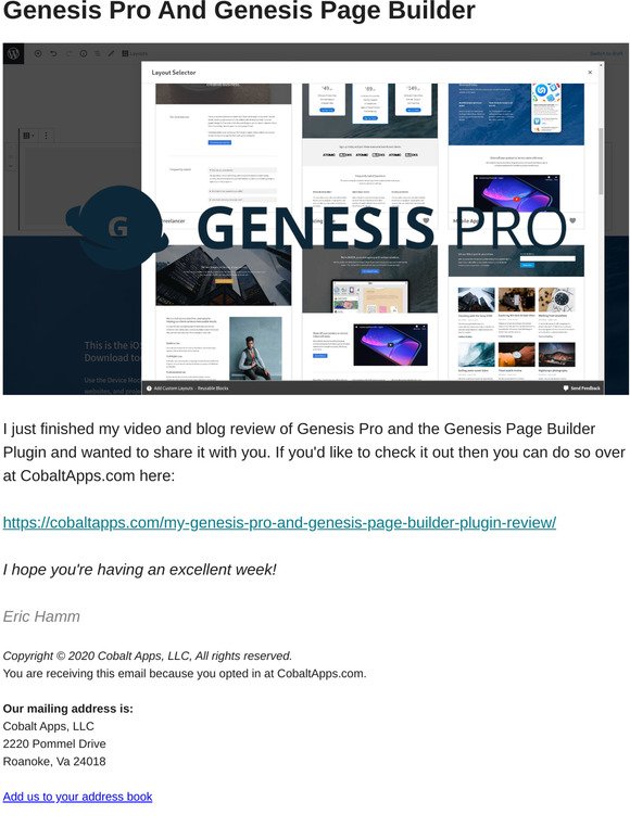 My Review Of Genesis Pro And The Genesis Page Builder Plugin