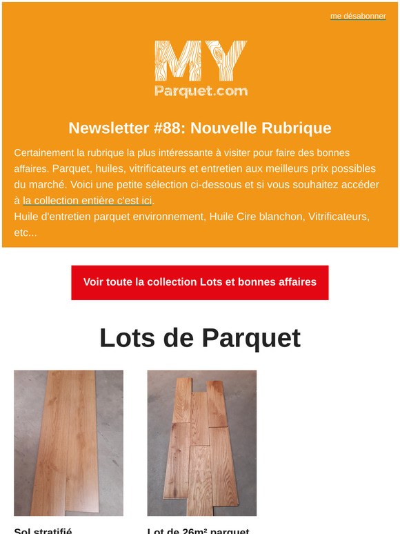 Nouvelle Rubrique: Lots de parquet, huiles cire et vitrificateurs Blanchon à -20% minimum