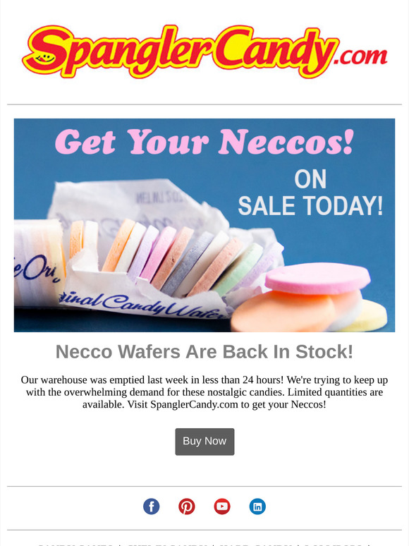 Necco Wafers Back in Stock!