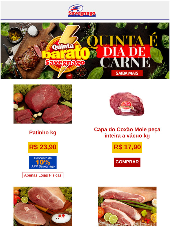 As ofertas de carne desta Quinta Barato estão imperdíveis. Confira!