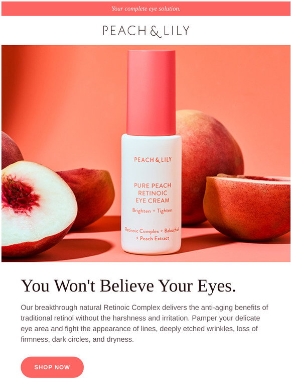 peach & lily pure peach retinoic eye cream