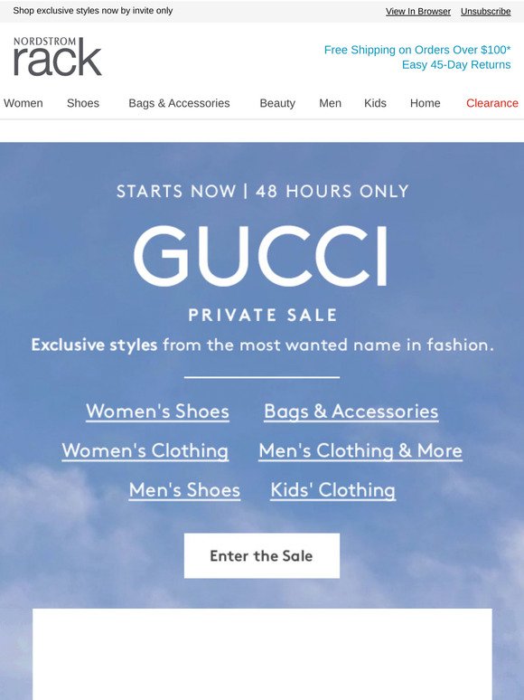 Nordstrom: Private Sale: GUCCI clothing 