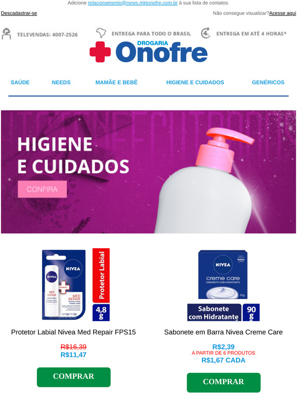 Leve 4 desodorantes e ganhe 30% em cada!
