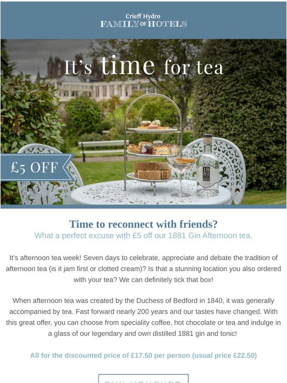 🍰 Afternoon tea week offer! It's time to reconnect with friends!