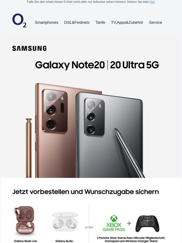 Hallo, das neue Galaxy Note20 und noch weitere Sommer-Deals hier sichern