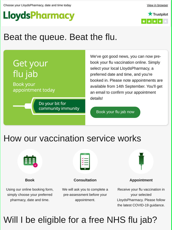 lloyds pharmacy online doctor Book your flu jab today