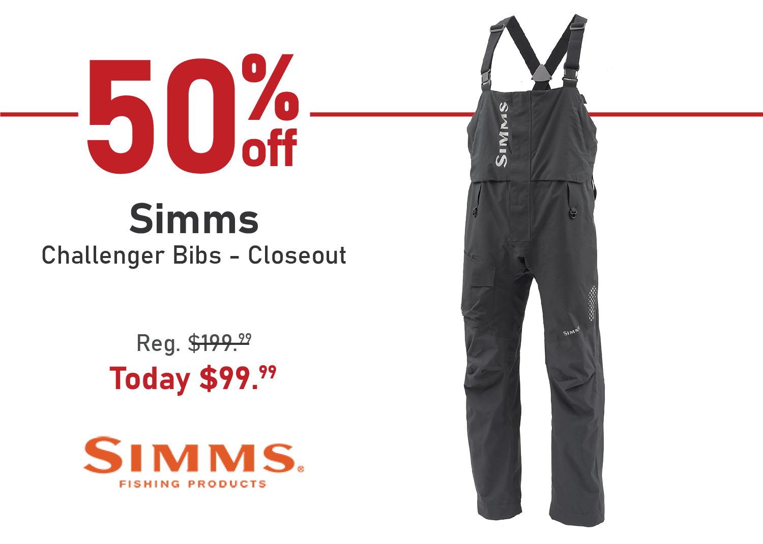 simms bibs clearance