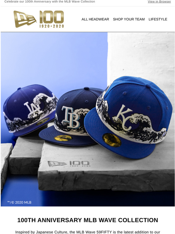 new era 100th anniversary wave hat