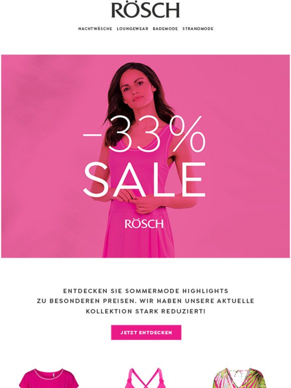 Nicht verpassen: Rösch Sale -33% 