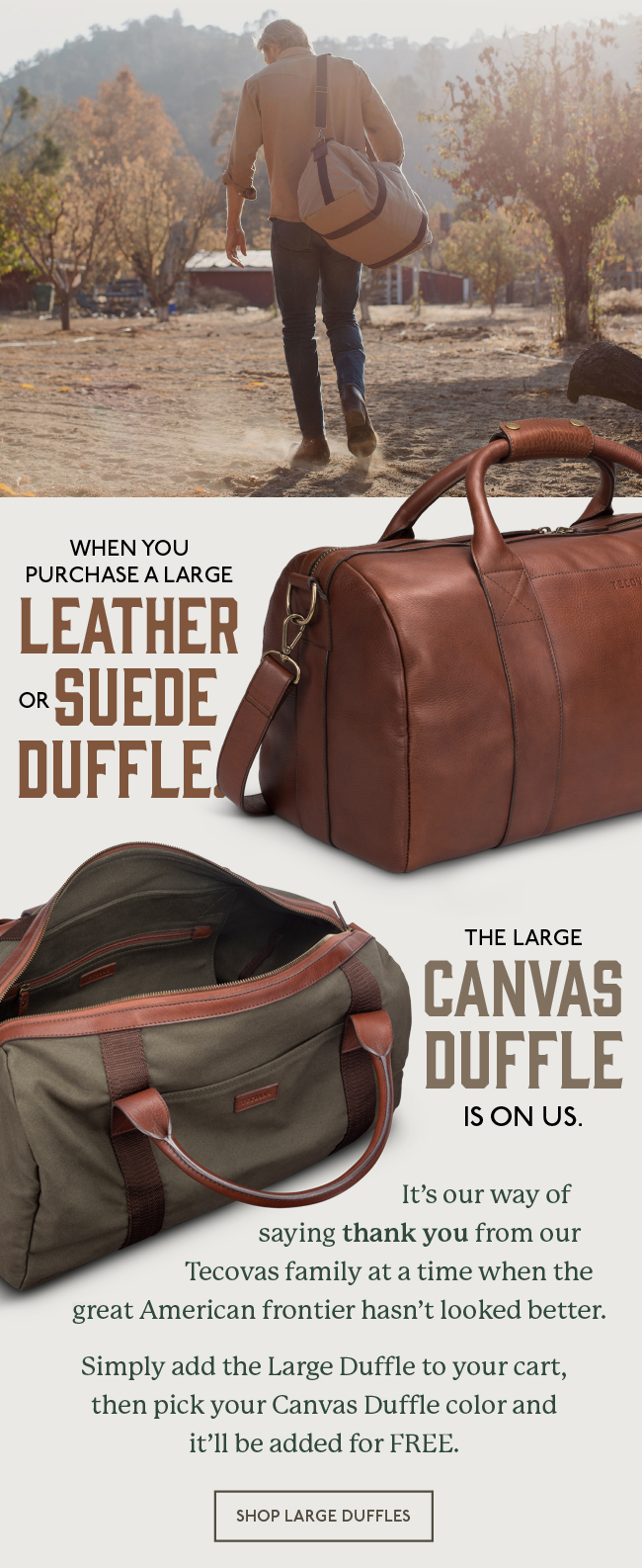 tecovas large duffle