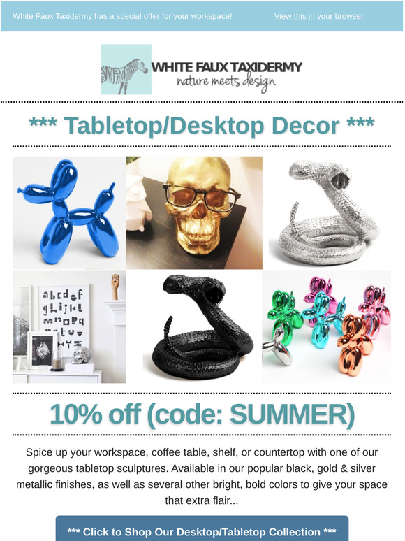 🙌 New Desktop Sculptures! Metallic Balloon Dogs, Skulls & Snakes