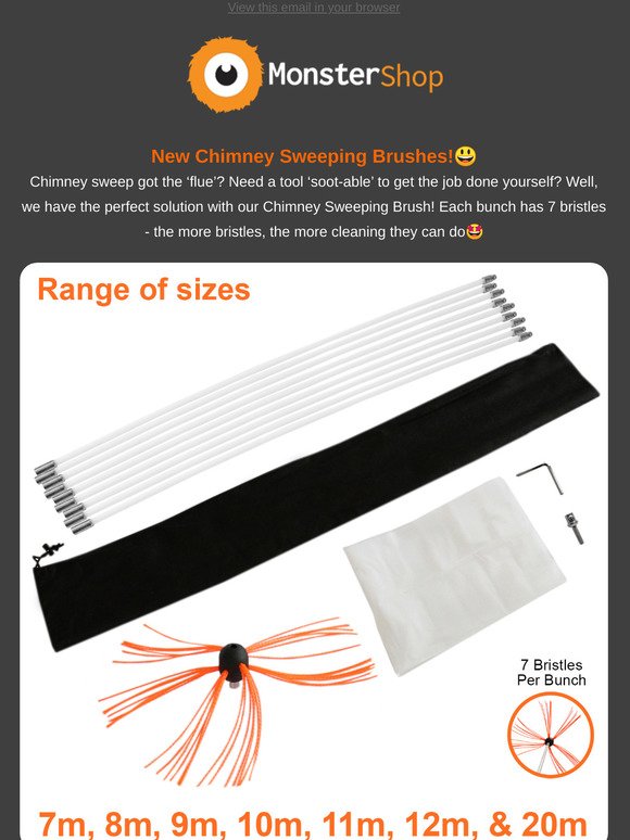 Check out our new chimney sweeping brushes!😁