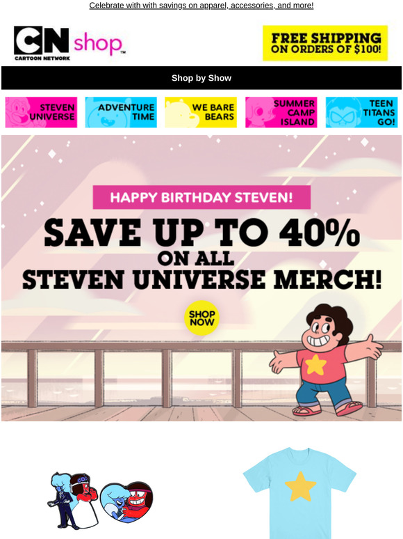 Save up to 40%, it's Steven Universe's Birthday!