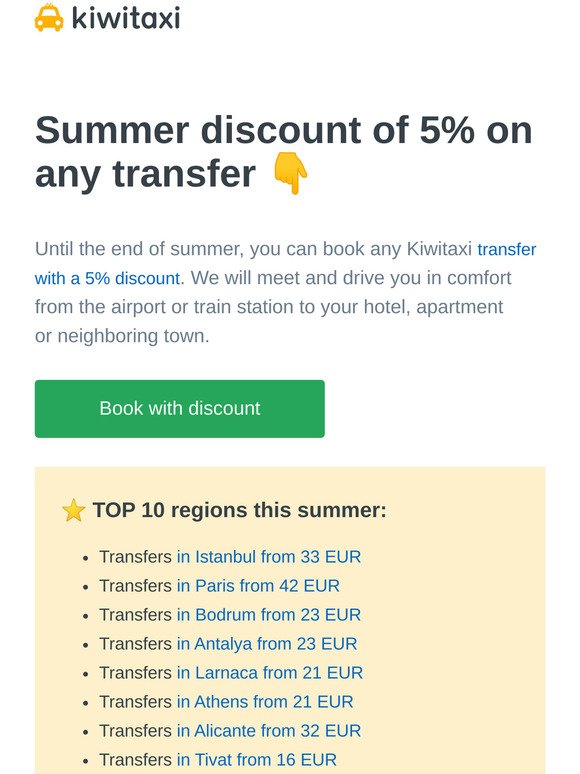 👉 TOP regions. And summer discount