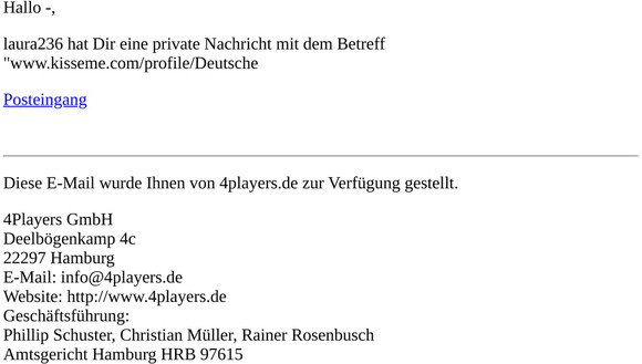 Neue private Nachricht