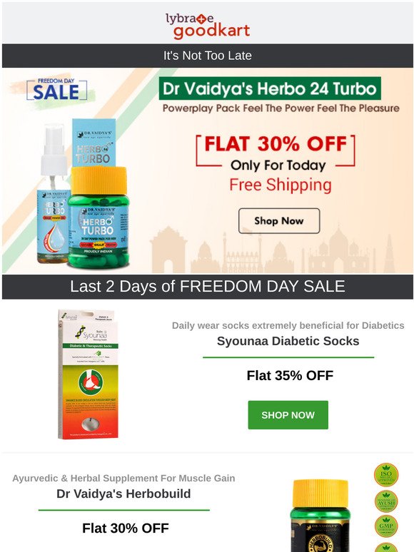 🎊  Last 2 Days Of Freedom Day Sale - Offers You Don't Want To Miss