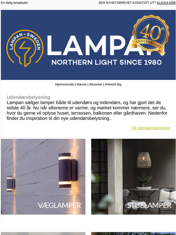 Udendørsbelysning fra Nordens bredeste sortiment.