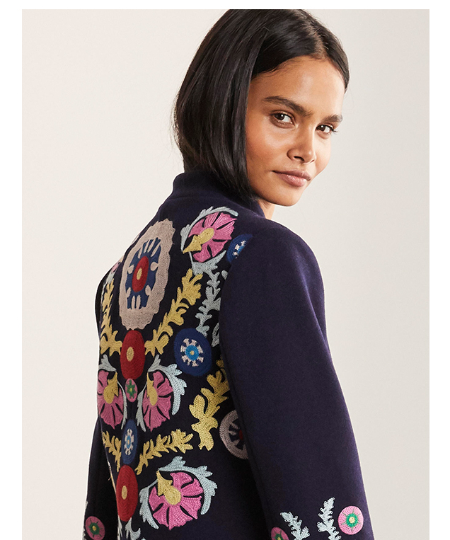 embroidered coat uk