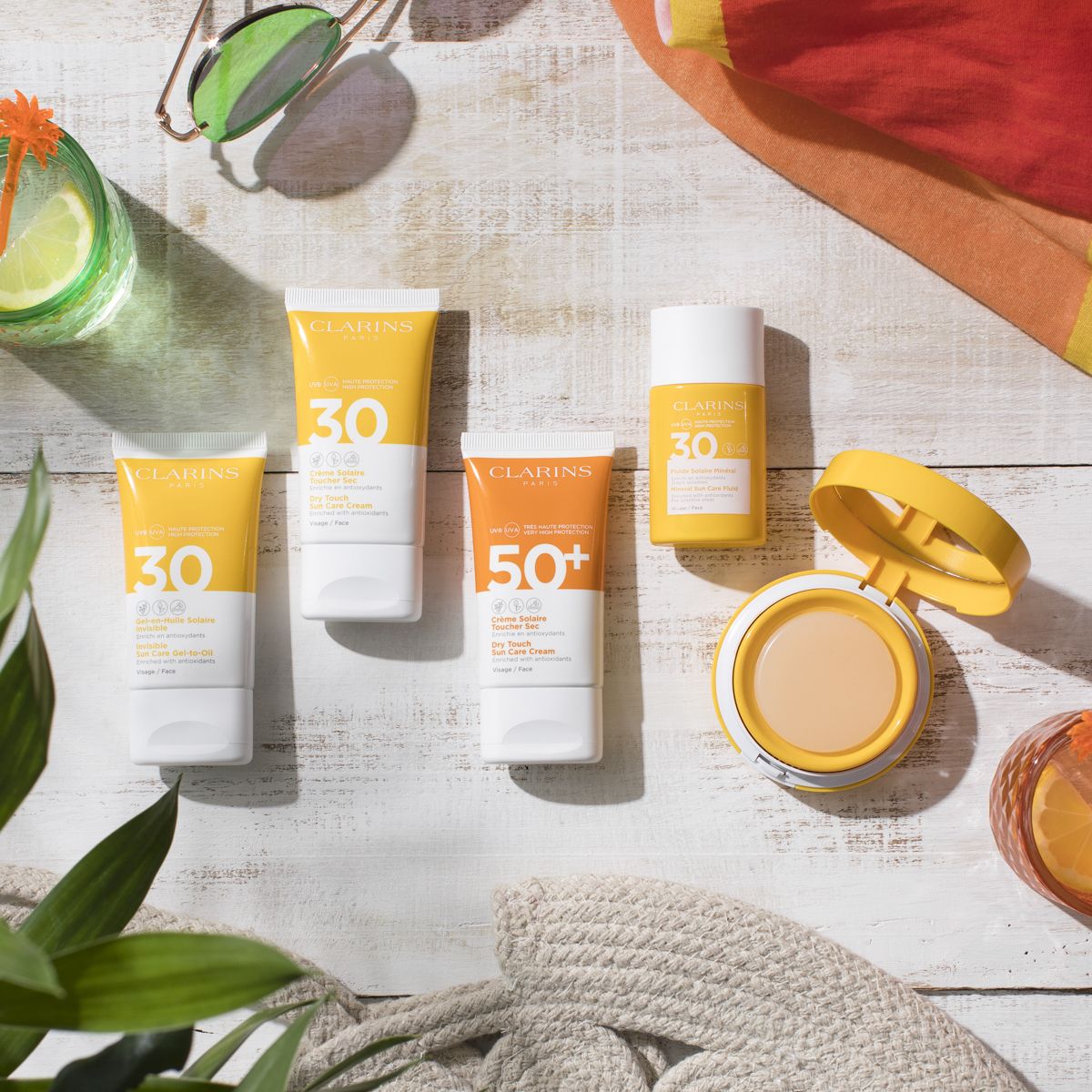clarins dry touch suncare cream