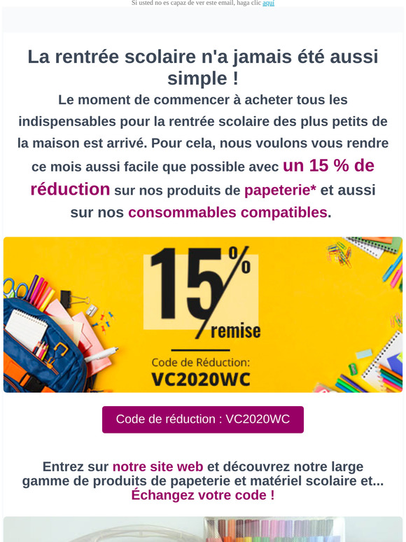 RÉDUCTION de 15% pour la rentrée scolaire ! ✍️🖍