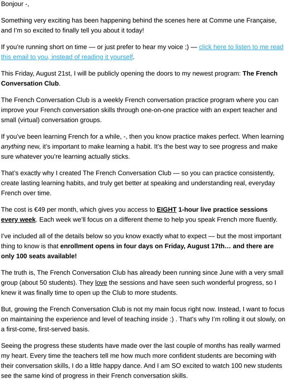 Comme Une Francaise You Re Invited Introducing The French Conversation Club Milled