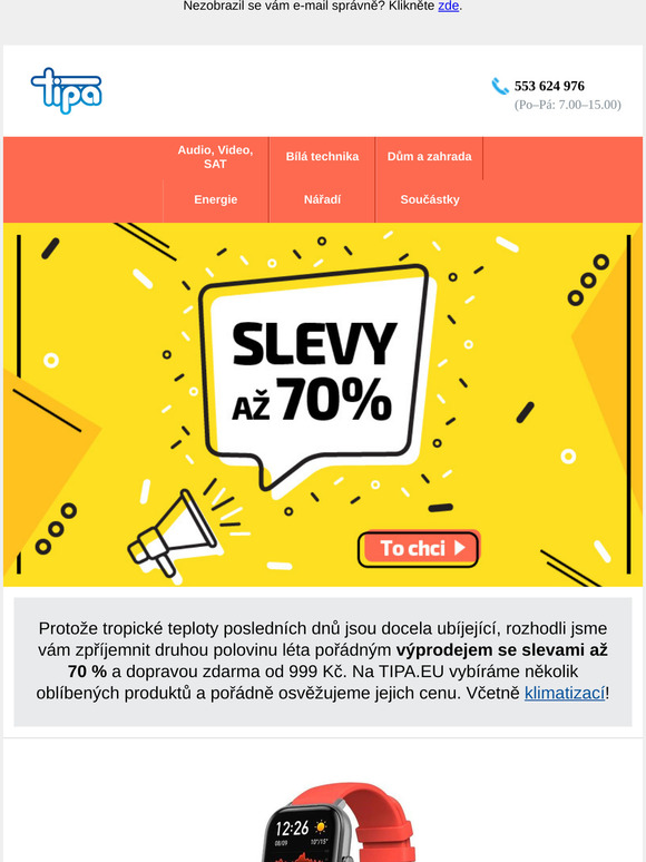 LETNÍ VÝPRODEJ: Sleva až 70 %