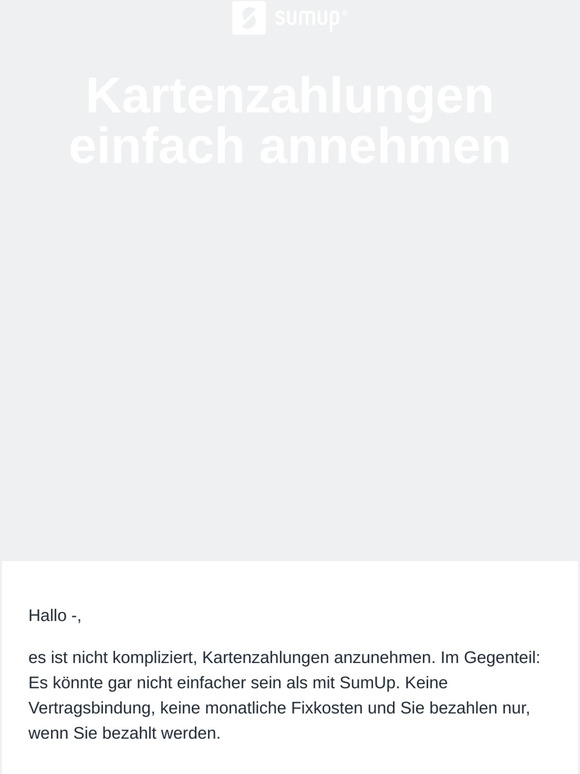 Einfach und unkompliziert Kartenzahlungen annehmen