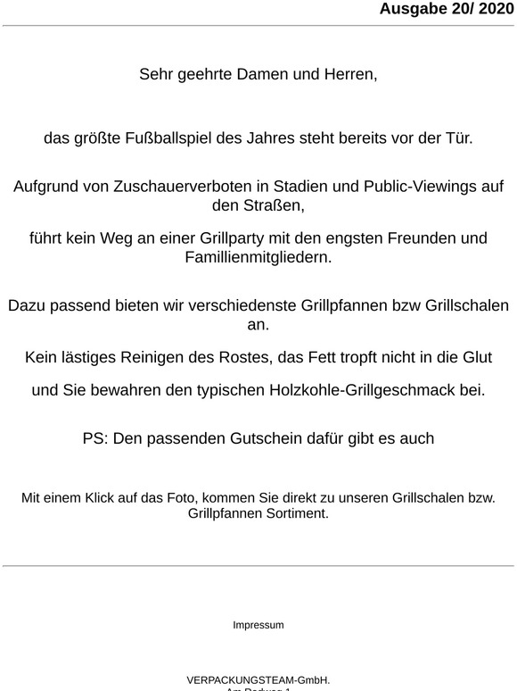 Newsletter  Ausgabe 20/ 2020